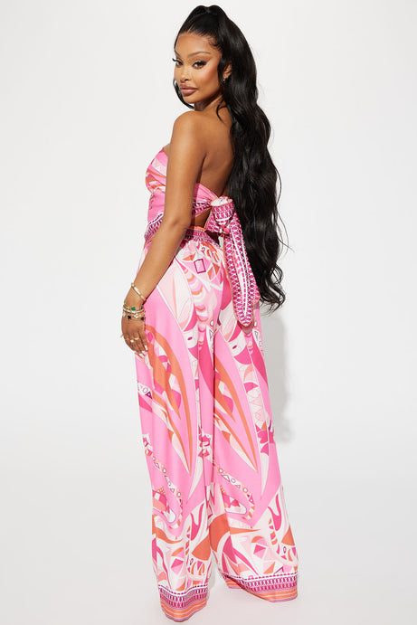 Blush Handkerchief Wide Leg Set