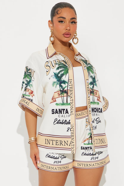 Coastal Breeze Tan Multi Short Set