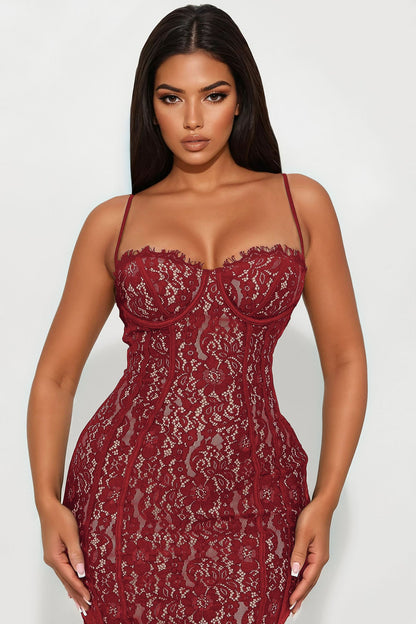 Sweetheart Lace Maxi with Adjustable Straps