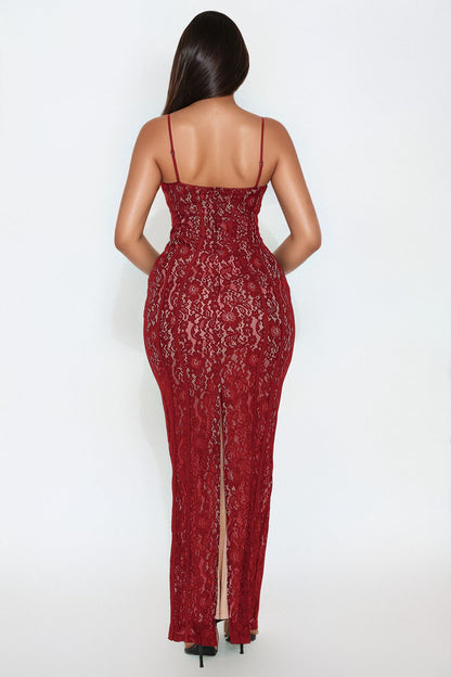 Sweetheart Lace Maxi with Adjustable Straps