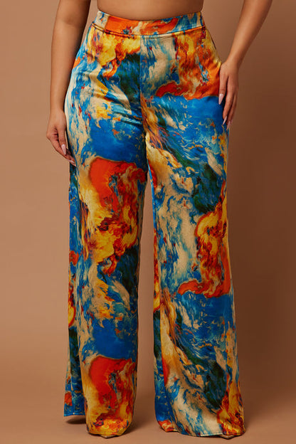 Sadie Wide Leg Pant – Royal Combo