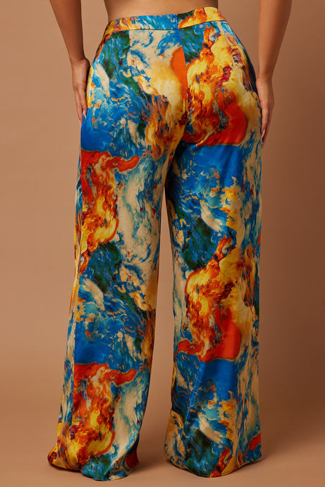 Sadie Wide Leg Pant – Royal Combo