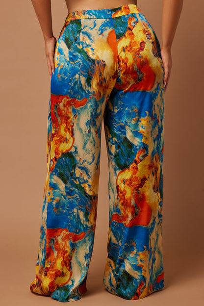 Sadie Wide Leg Pant – Royal Combo