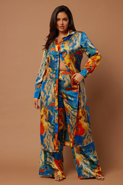 Sadie Wide Leg Pant – Royal Combo