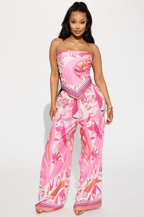 Blush Handkerchief Wide Leg Set