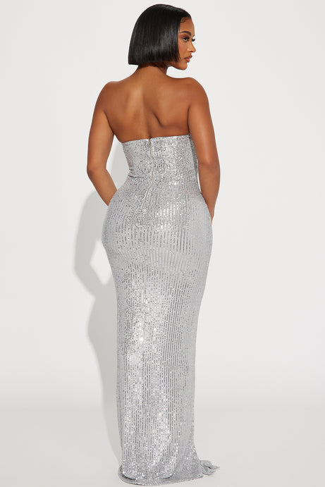 Radiant Strapless Sequin Gown