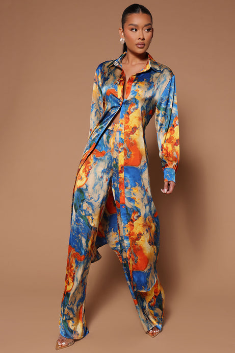 Sadie Wide Leg Pant – Royal Combo