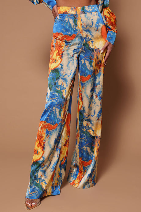 Sadie Wide Leg Pant – Royal Combo